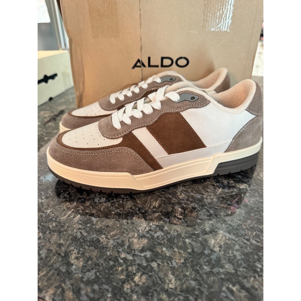 Aldo Topper-240 Mens Low Top Sneakers Brown White‎ Multi Size 9 17145779